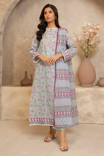 Zellbury | Unstitched 3 Piece Lawn | Shirt Shalwar Dupatta - 0031 - Libasekhas