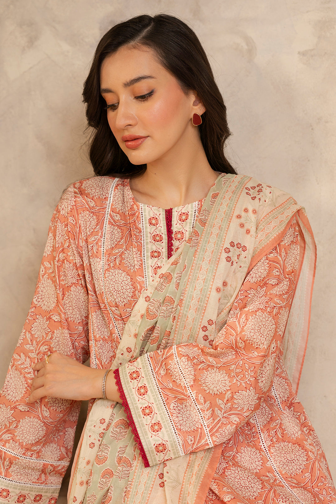 Zellbury | Unstitched 3 Piece Lawn | Shirt Shalwar Dupatta - 0032 - House Of Zarish