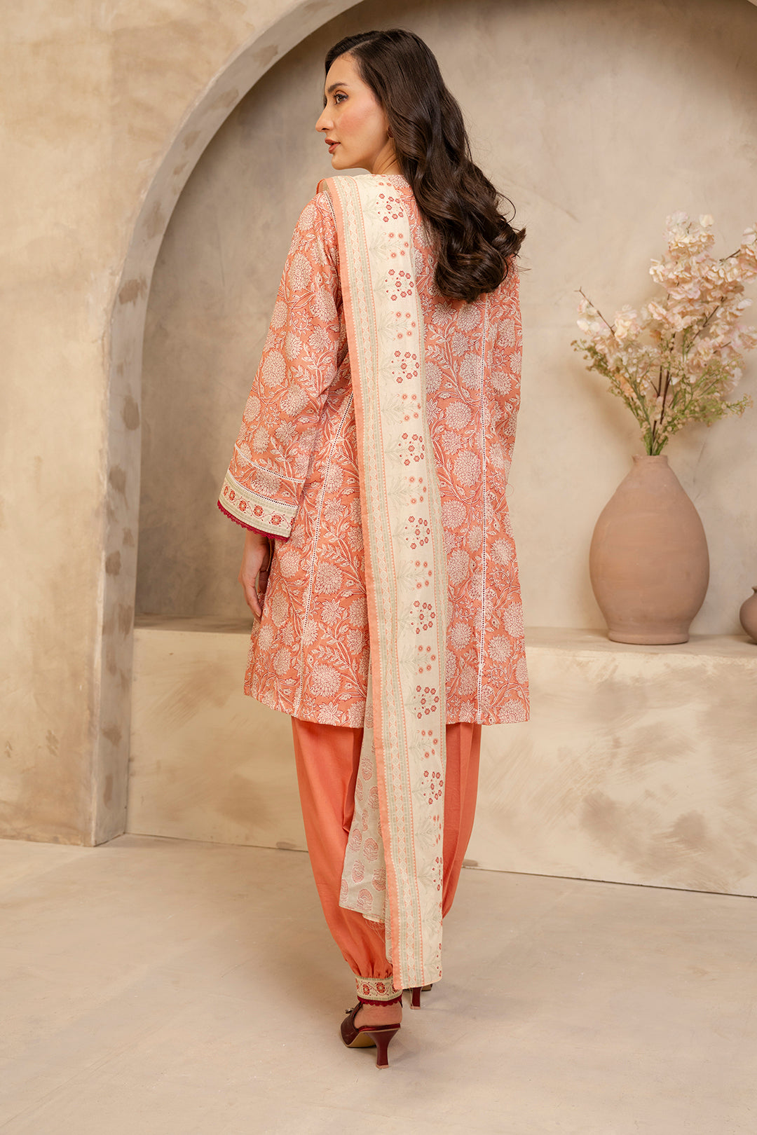 Zellbury | Unstitched 3 Piece Lawn | Shirt Shalwar Dupatta - 0032 - House Of Zarish