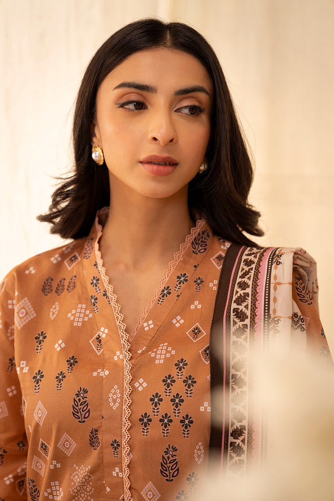 Zellbury | Unstitched 3 Piece Lawn | Shirt Shalwar Dupatta - 0047 - House Of Zarish