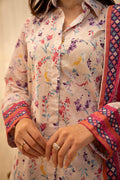 Zellbury | Unstitched 3 Piece Lawn | Shirt Shalwar Dupatta - 0054 - Libasekhas