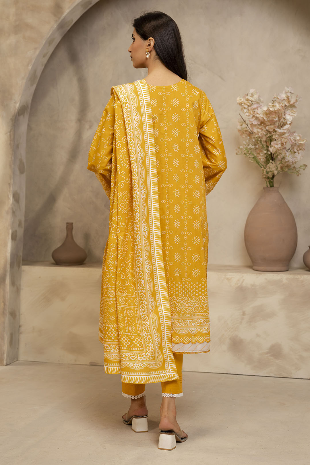 Zellbury | Unstitched 3 Piece Lawn | Shirt Shalwar Dupatta - 0056 - House Of Zarish