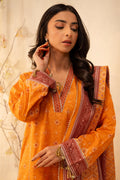 Zellbury | Unstitched 3 Piece Lawn | Shirt Shalwar Dupatta - 0115 - House Of Zarish