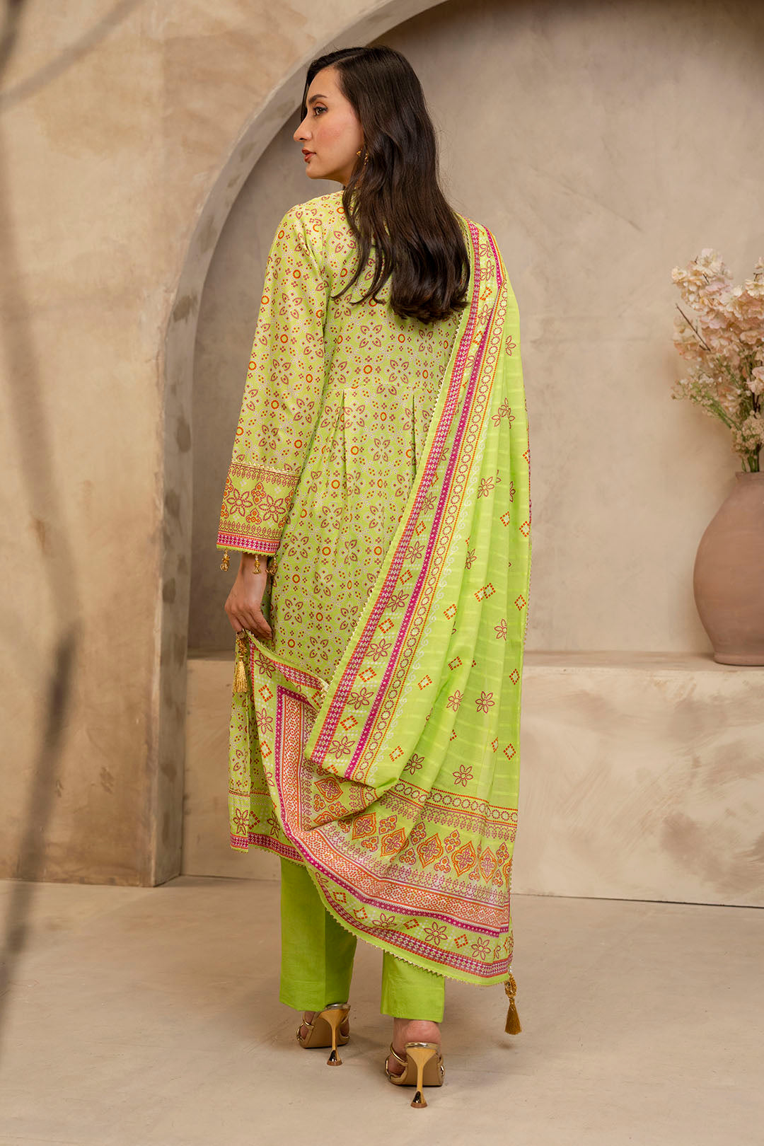 Zellbury | Unstitched 3 Piece Lawn | Shirt Shalwar Dupatta - 0121 - House Of Zarish