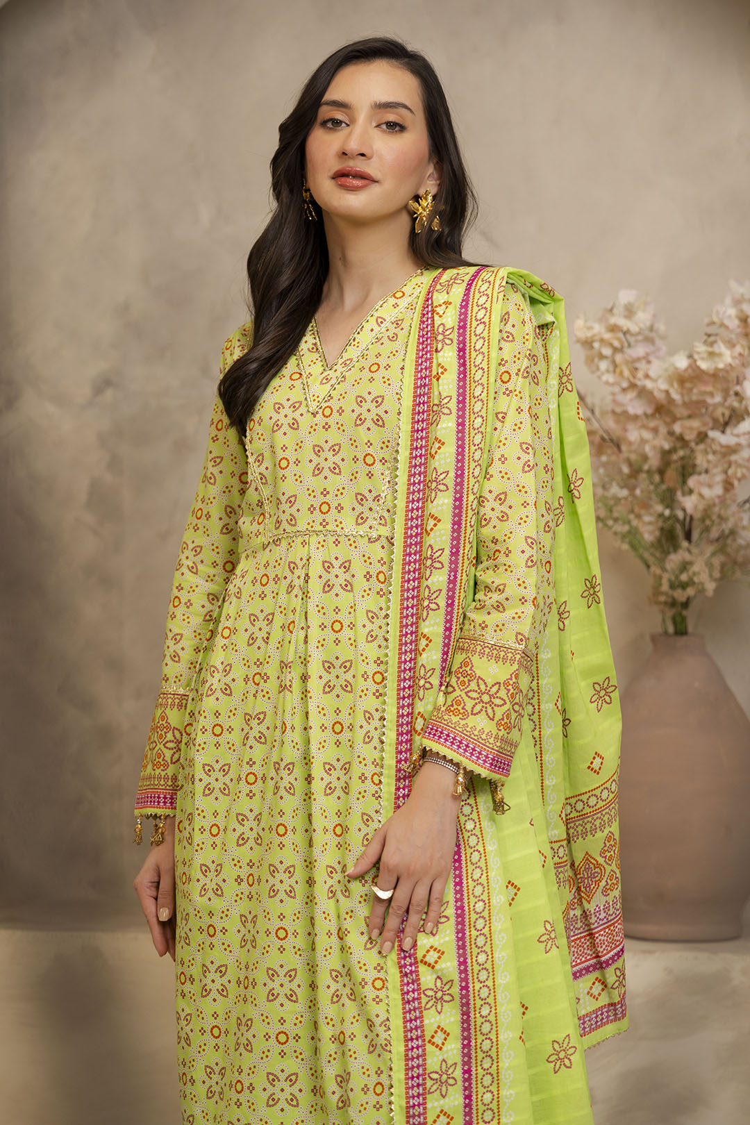 Zellbury | Unstitched 3 Piece Lawn | Shirt Shalwar Dupatta - 0121 - Libasekhas