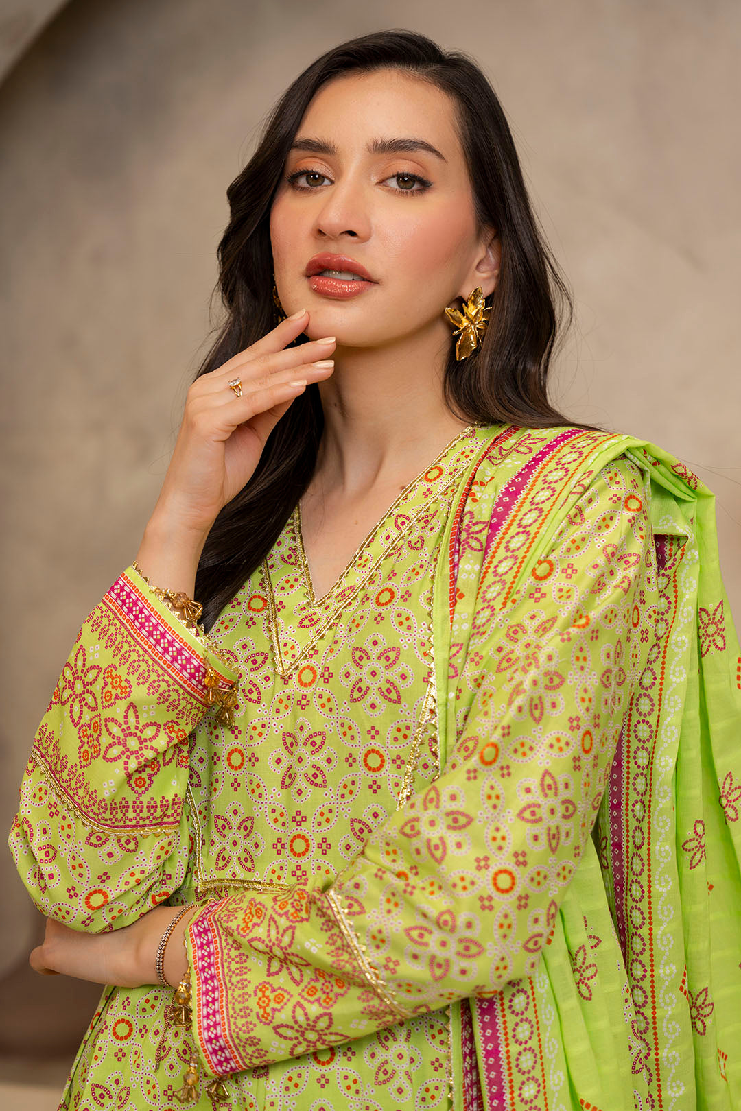 Zellbury | Unstitched 3 Piece Lawn | Shirt Shalwar Dupatta - 0121 - House Of Zarish