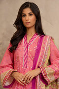 Zellbury | Unstitched 3 Piece Lawn | Shirt Shalwar Dupatta - 0122 - Libasekhas