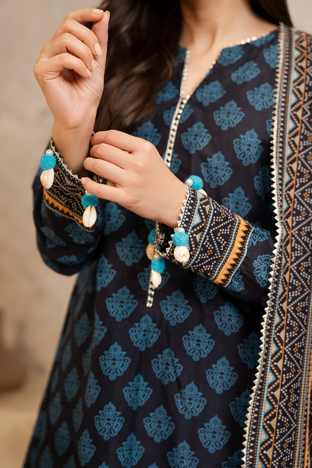 Zellbury | Unstitched 3 Piece Lawn | Shirt Shalwar Dupatta - 0125 - House Of Zarish