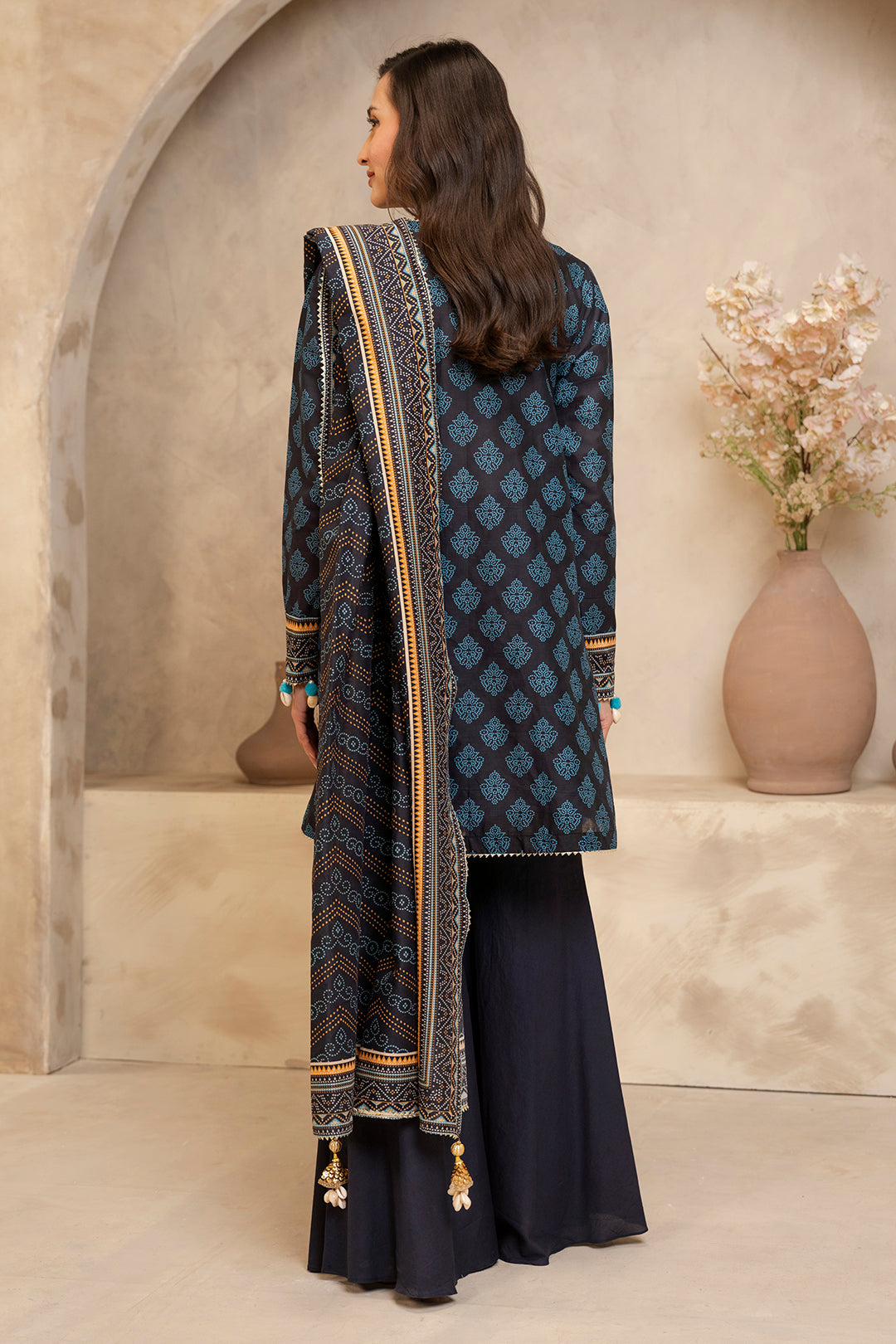 Zellbury | Unstitched 3 Piece Lawn | Shirt Shalwar Dupatta - 0125 - House Of Zarish