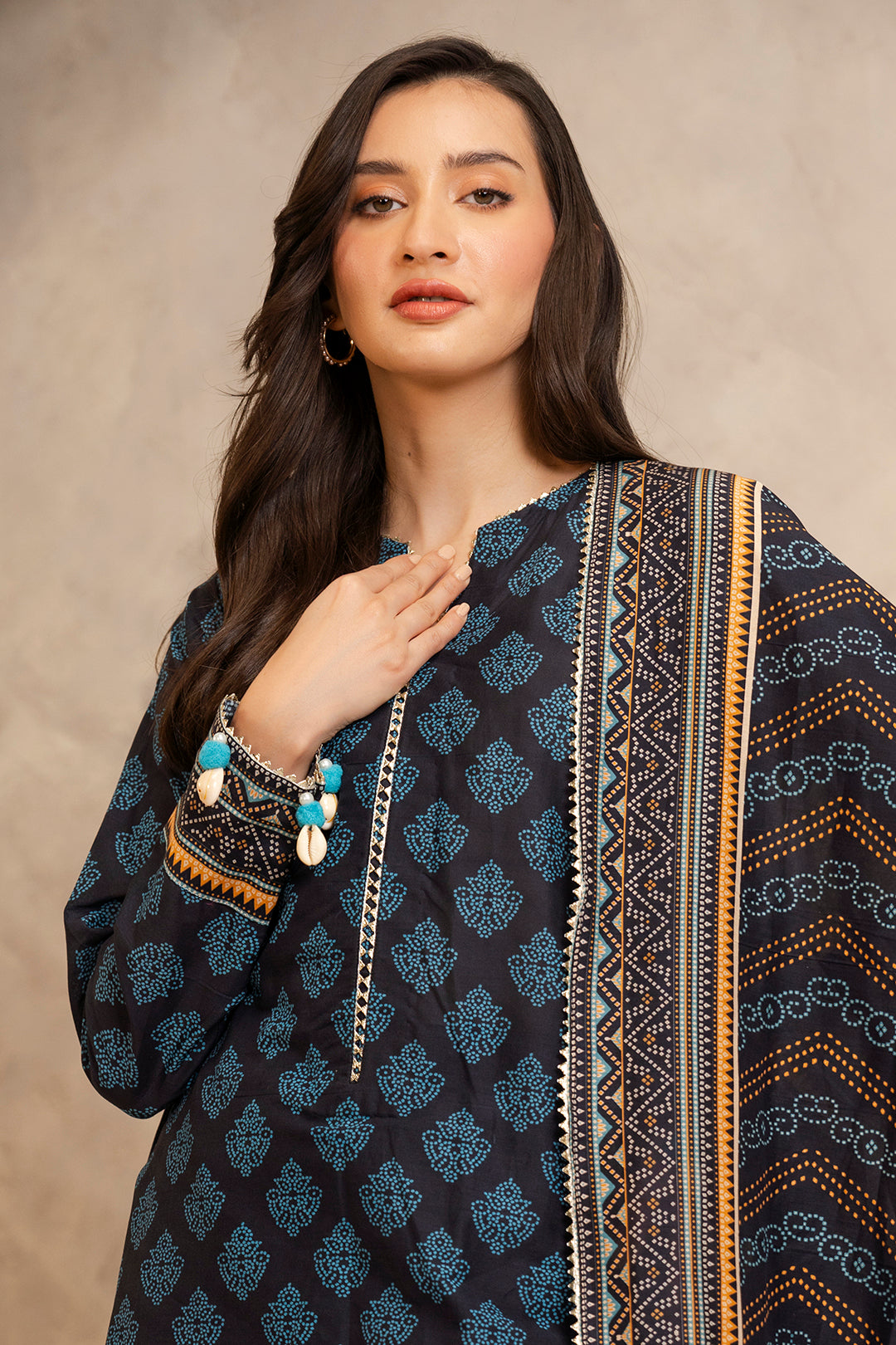 Zellbury | Unstitched 3 Piece Lawn | Shirt Shalwar Dupatta - 0125 - House Of Zarish