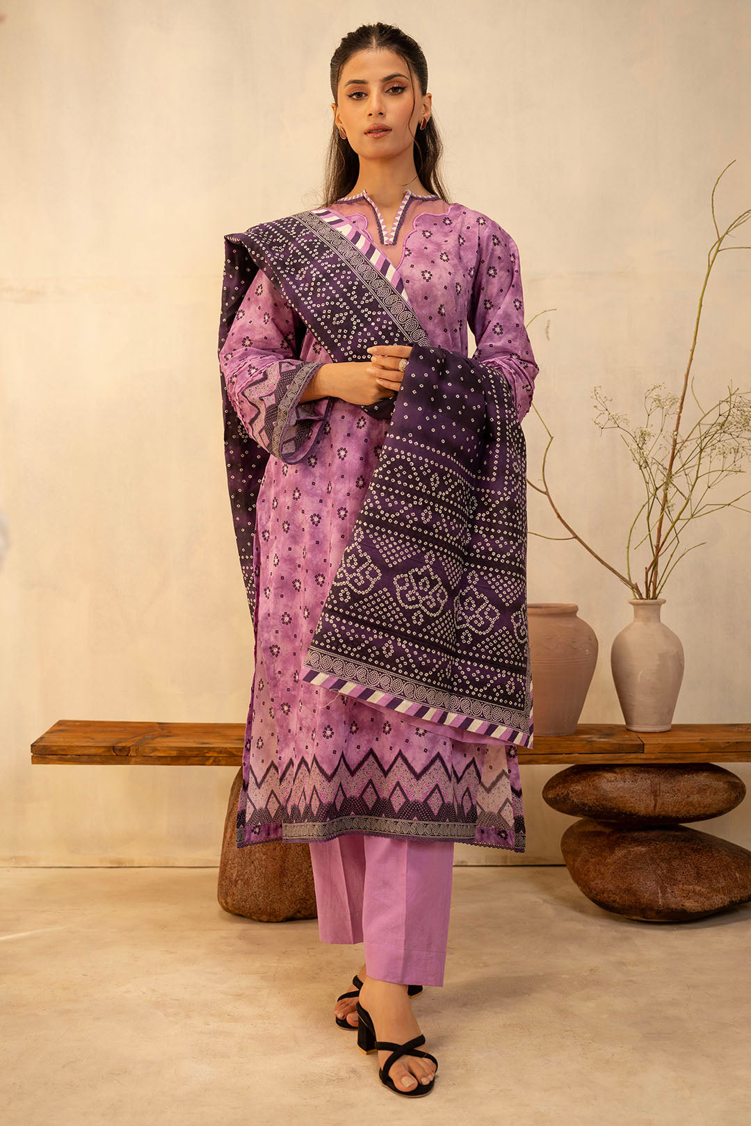 Zellbury | Unstitched 3 Piece Lawn | Shirt Shalwar Dupatta - 0126 - House Of Zarish