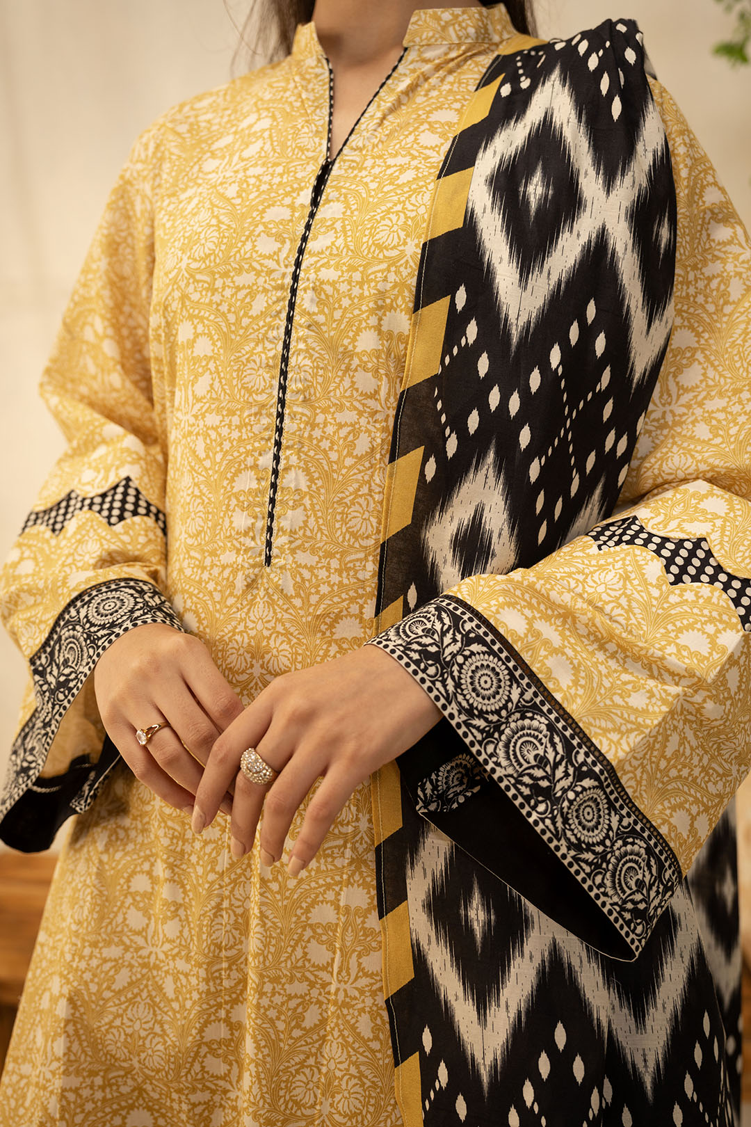Zellbury | Unstitched 3 Piece Lawn | Shirt Shalwar Dupatta - 0130 - House Of Zarish