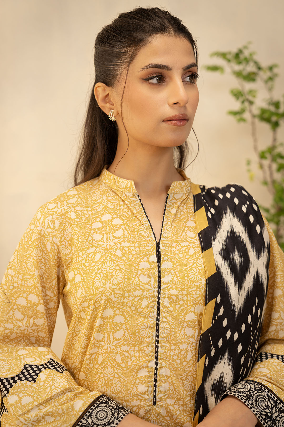 Zellbury | Unstitched 3 Piece Lawn | Shirt Shalwar Dupatta - 0130 - House Of Zarish