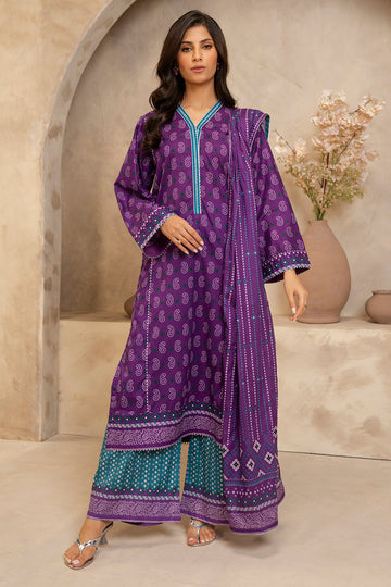 Zellbury | Unstitched 3 Piece Lawn | Shirt Shalwar Dupatta - 0265 - House Of Zarish