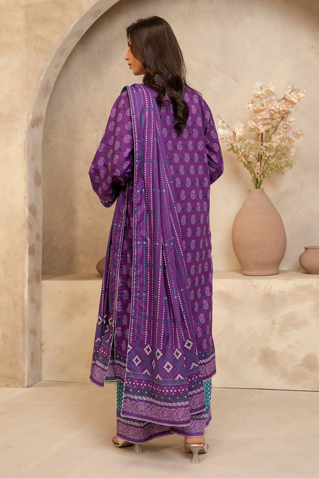 Zellbury | Unstitched 3 Piece Lawn | Shirt Shalwar Dupatta - 0265 - House Of Zarish
