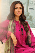Zellbury | Unstitched 3 Piece Khaddar | Embroidered Shirt Shalwar Dupatta - 0772 - Libasekhas