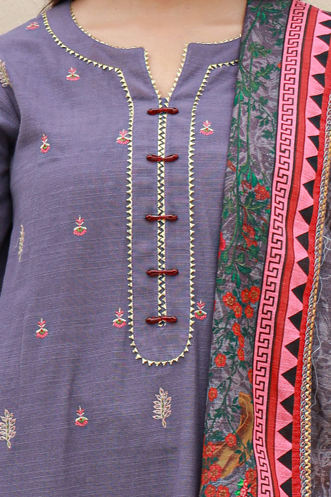Zellbury | Unstitched 3 Piece Khaddar | Embroidered Shirt Shalwar Dupatta - 0846 - House Of Zarish