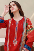 Zellbury | Unstitched 3 Piece Khaddar | Embroidered Shirt Shalwar Dupatta - 0848 - House Of Zarish