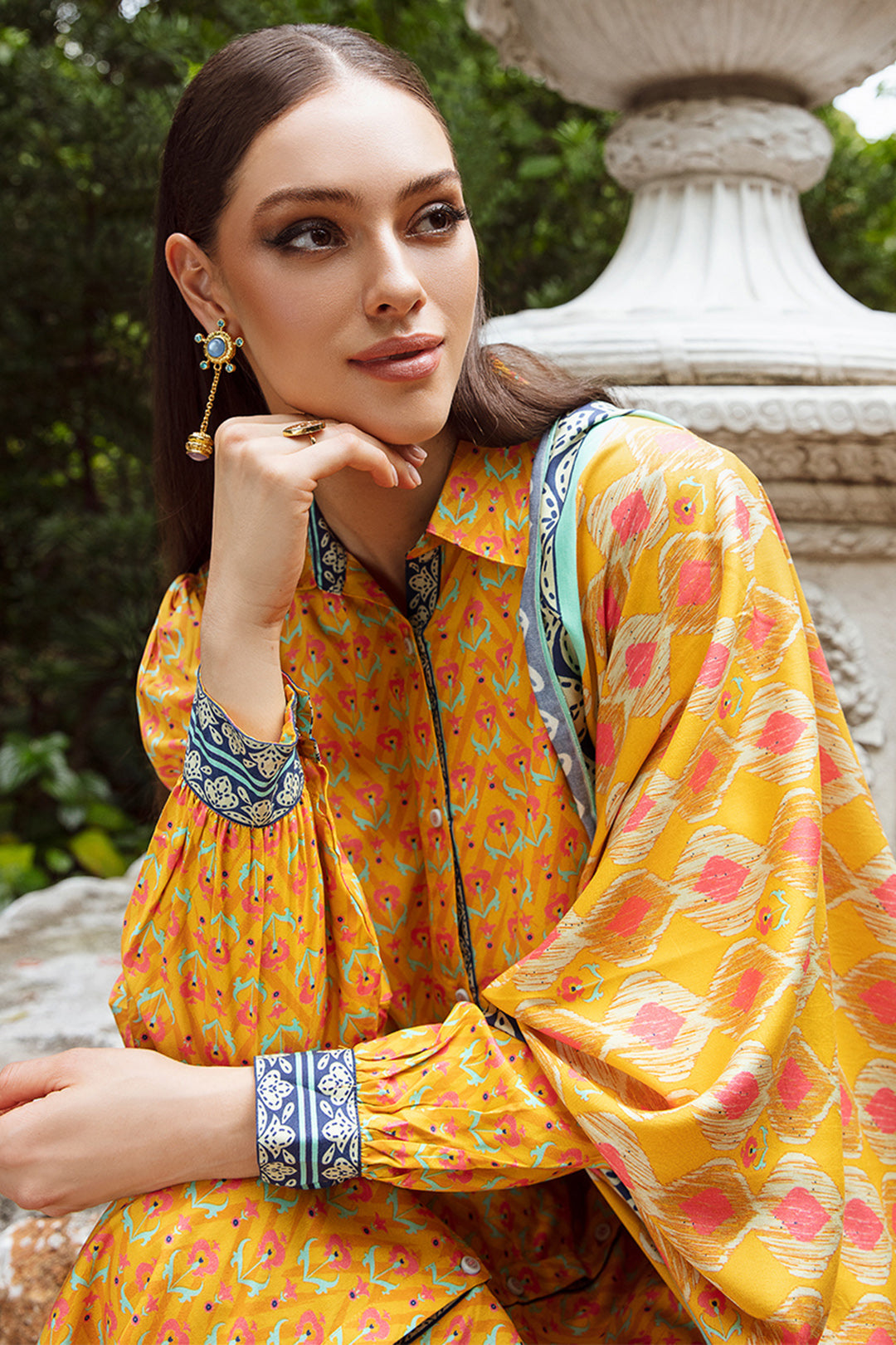 Zellbury | Unstitched 3 Piece Viscose | Shirt Shalwar Dupatta - 0742 - House Of Zarish