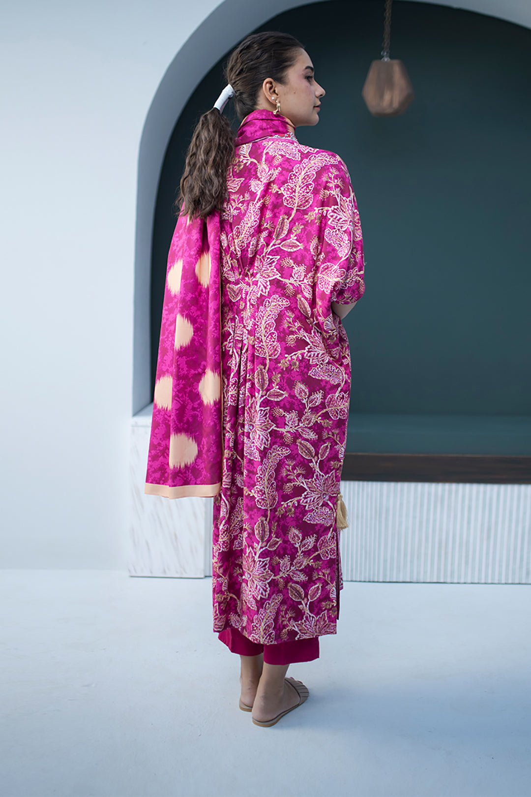 Zellbury | Unstitched 3 Piece Viscose | Shirt Shalwar Dupatta - 0819 - House Of Zarish