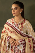 Zellbury | Unstitched 2 Piece Khaddar | Embroidered Shirt Dupatta - 0171 - Libasekhas