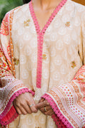 Zellbury | Unstitched 2 Piece Beige Color | Embroidered Shirt Dupatta - 0179 - Libasekhas