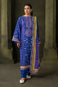 Zellbury | Unstitched 2 Piece Khaddar | Embroidered Shirt Dupatta - 0180 - House Of Zarish