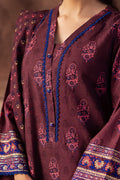Zellbury | Unstitched 2 Piece Khaddar | Embroidered Shirt Dupatta - 0263 - Libasekhas
