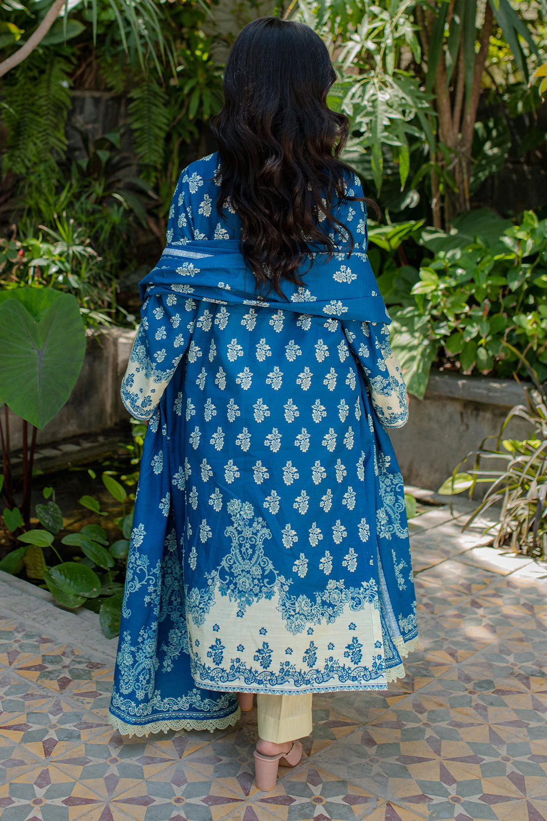 Zellbury | Unstitched 2 Piece Khaddar | Embroidered Shirt Dupatta - 0264 - House Of Zarish