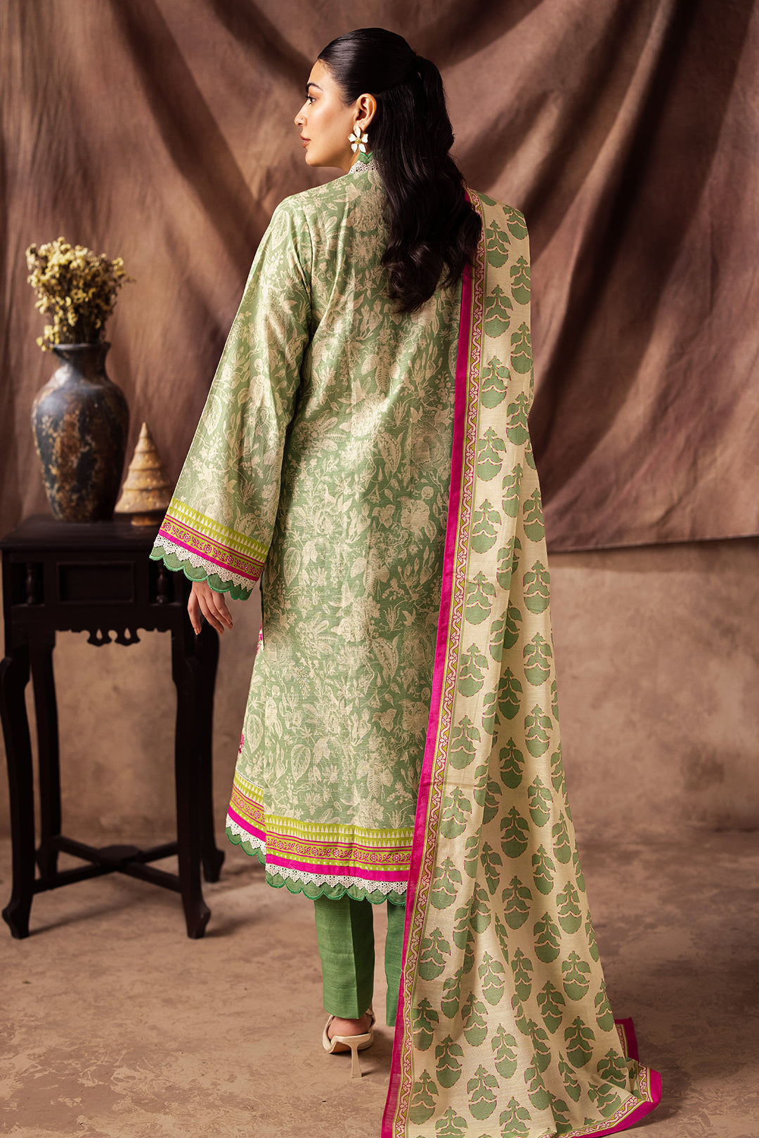 Zellbury | Unstitched 2 Piece Khaddar | Embroidered Shirt Dupatta - 0266 - House Of Zarish