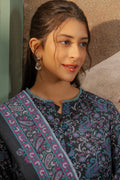 Zellbury | Unstitched 2 Piece Khaddar | Embroidered Shirt Dupatta - 0347 - House Of Zarish