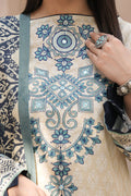 Zellbury | Unstitched 2 Piece Khaddar | Embroidered Shirt Dupatta - 0349 - Libasekhas