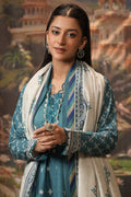 Zellbury | Unstitched 2 Piece Khaddar | Embroidered Shirt Dupatta - 0350 - Libasekhas