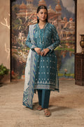 Zellbury | Unstitched 2 Piece Khaddar | Embroidered Shirt Dupatta - 0350 - Libasekhas