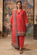 Zellbury | Unstitched 2 Piece Khaddar | Embroidered Shirt Dupatta - 0436 - House Of Zarish