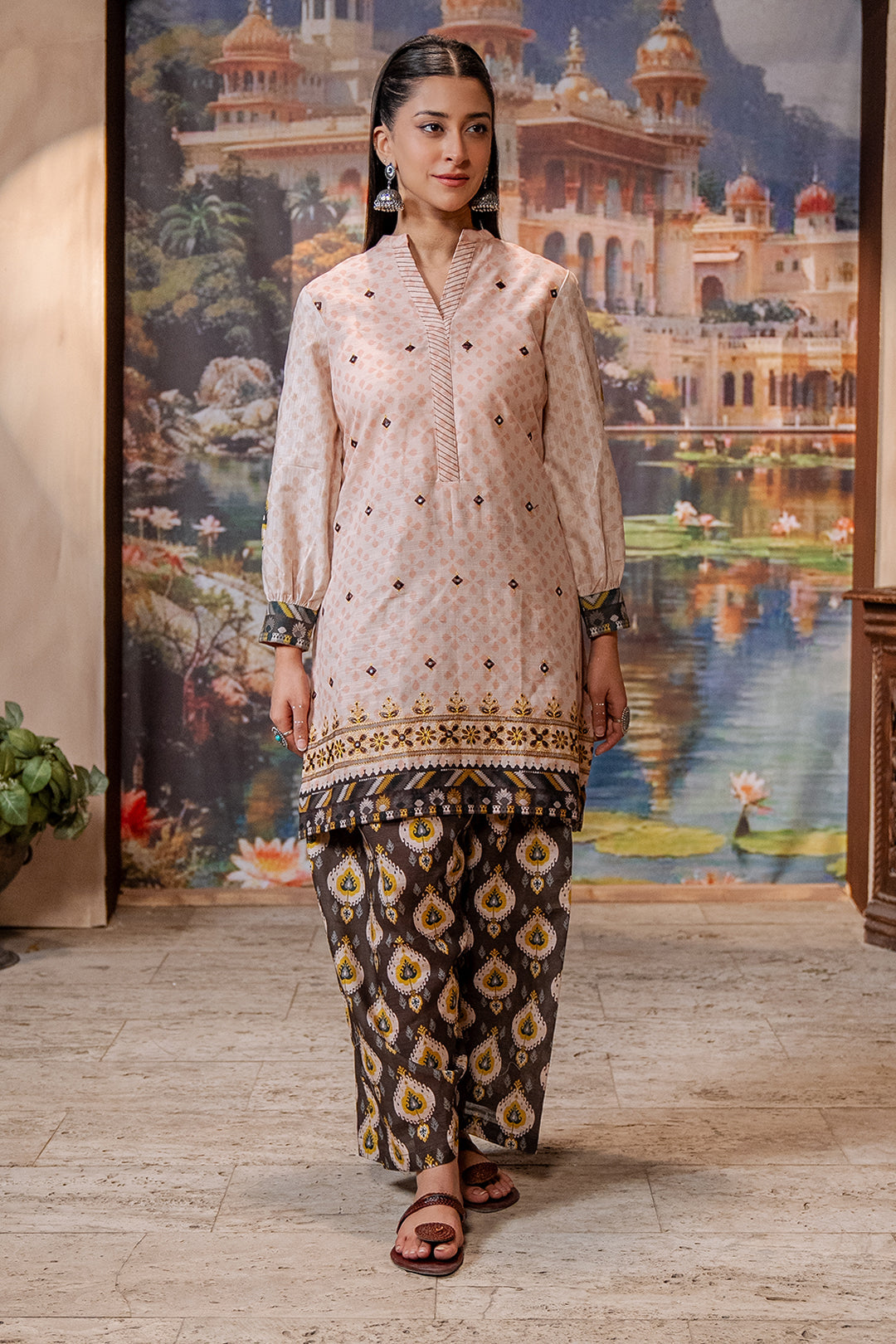 Zellbury | Unstitched 2 Piece Khaddar | Embroidered Shirt Shalwar - 0439 - Libasekhas