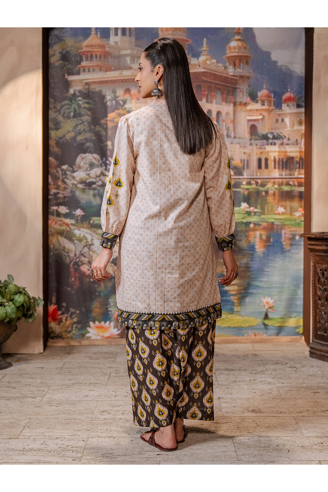 Zellbury | Unstitched 2 Piece Khaddar | Embroidered Shirt Shalwar - 0439 - House Of Zarish