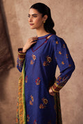 Zellbury | Unstitched 3 Piece Khaddar | Embroidered Shirt Shalwar Dupatta - 0221 - House Of Zarish