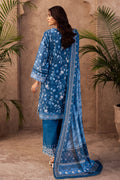 Zellbury | Unstitched 3 Piece Khaddar | Embroidered Shirt Shalwar Dupatta - 0226 - Libasekhas