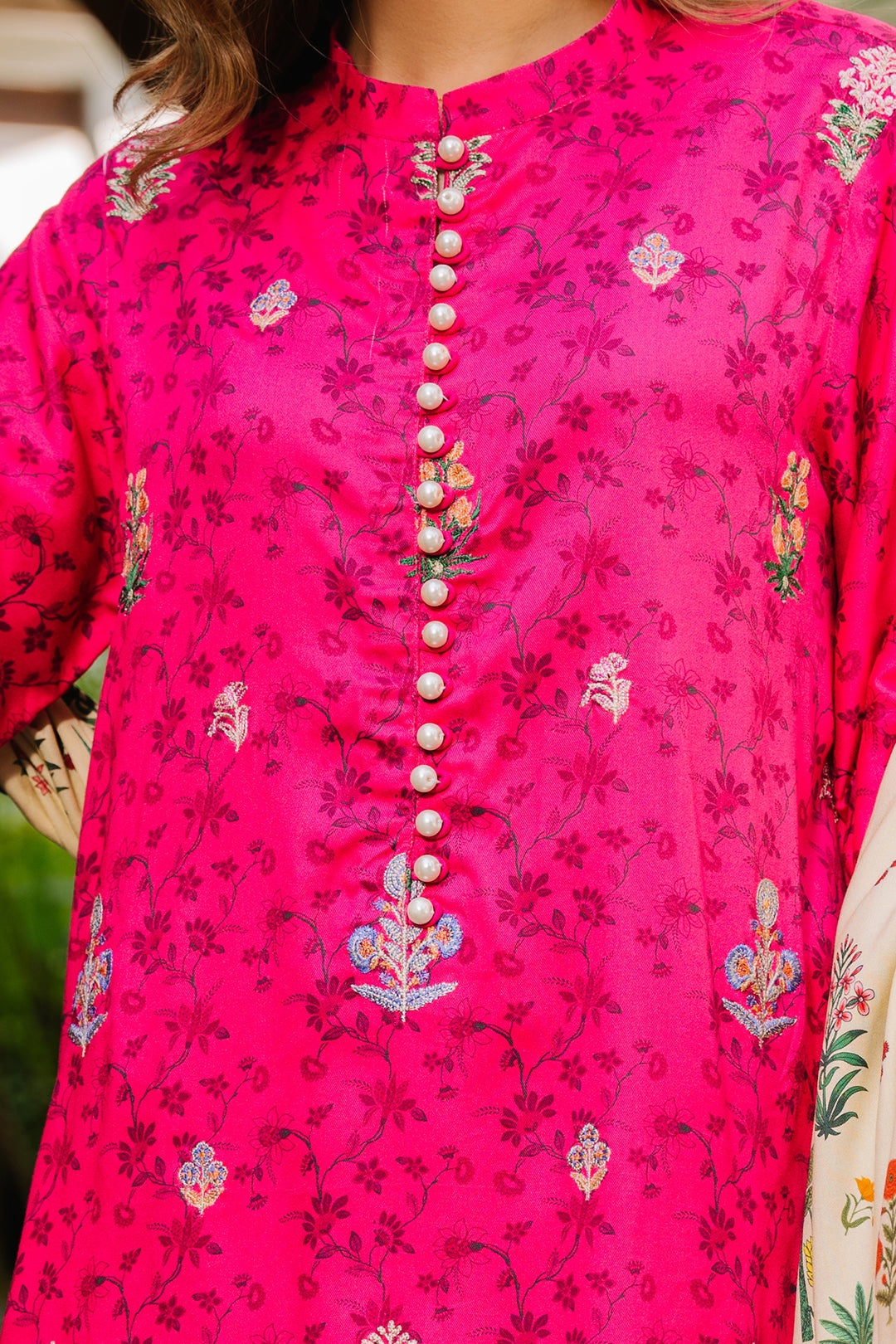 Zellbury | Unstitched 3 Piece Viscose | Embroidered Shirt Shalwar Dupatta - 0227 - House Of Zarish