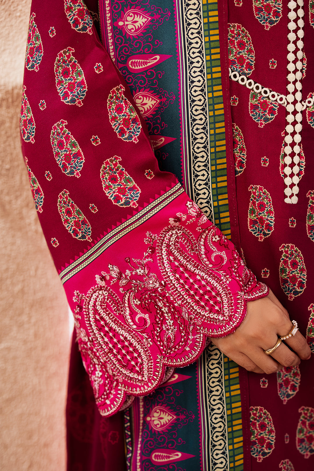 Zellbury | Unstitched 3 Piece Viscose | Embroidered Shirt Shalwar Dupatta - 0228 - House Of Zarish