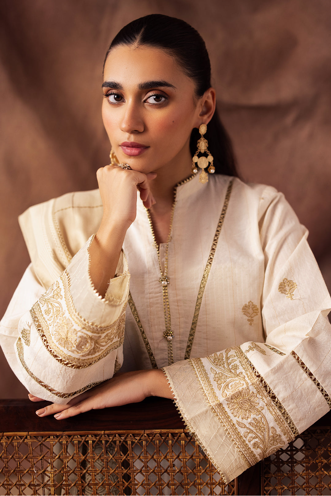 Zellbury | Unstitched 3 Piece Khaddar | Embroidered Shirt Shalwar Shawl - 0232 - Libasekhas