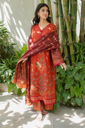 Zellbury | Unstitched 3 Piece Khaddar | Embroidered Shirt Shalwar Dupatta - 0233 - House Of Zarish