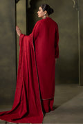 Zellbury | Unstitched 3 Piece Khaddar | Embroidered Shirt Shalwar Dupatta - 0238 - House Of Zarish