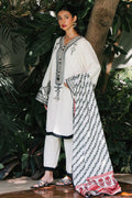 Zellbury | Unstitched 3 Piece Khaddar | Embroidered Shirt Shalwar Dupatta - 0239 - Libasekhas