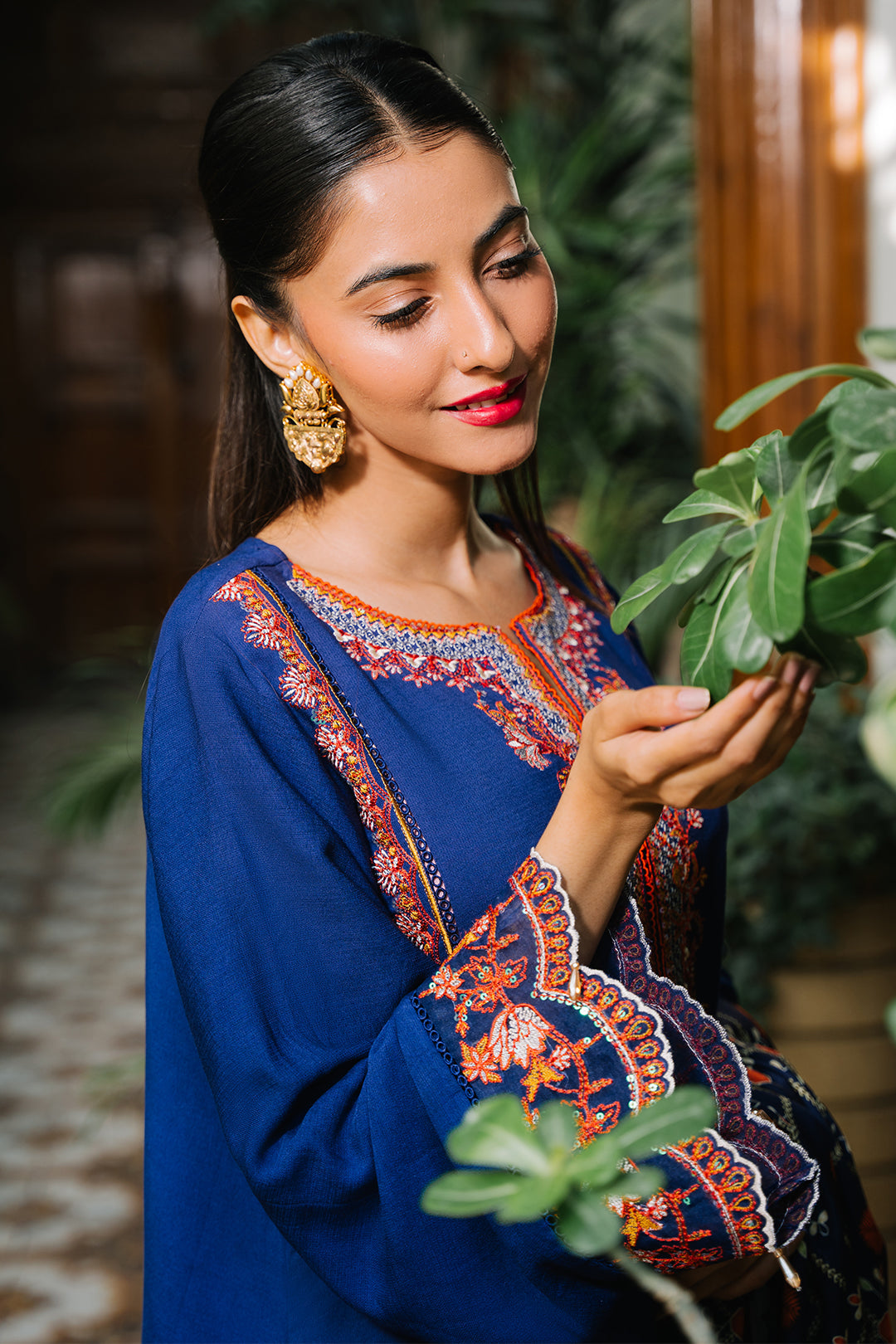 Zellbury | Unstitched 3 Piece Cotail | Embroidered Shirt Shalwar Dupatta - 0245 - House Of Zarish