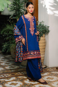 Zellbury | Unstitched 3 Piece Cotail | Embroidered Shirt Shalwar Dupatta - 0245 - Libasekhas