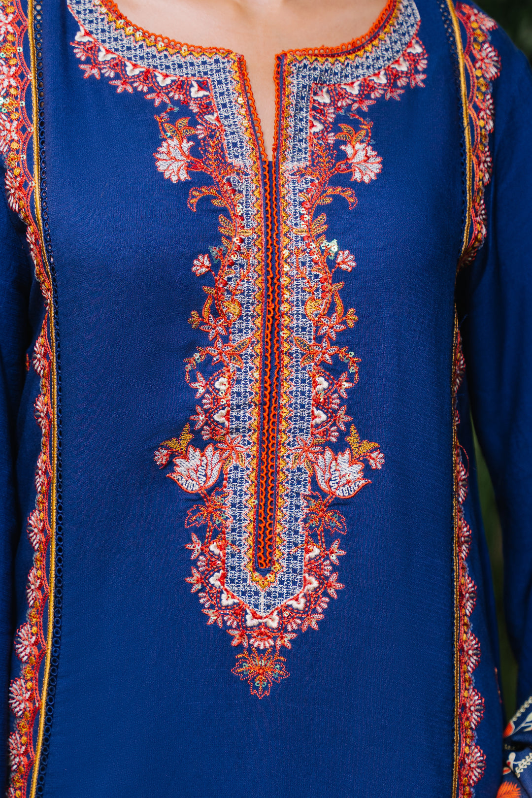 Zellbury | Unstitched 3 Piece Cotail | Embroidered Shirt Shalwar Dupatta - 0245 - House Of Zarish