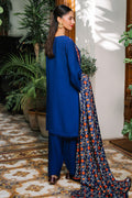 Zellbury | Unstitched 3 Piece Cotail | Embroidered Shirt Shalwar Dupatta - 0245 - Libasekhas