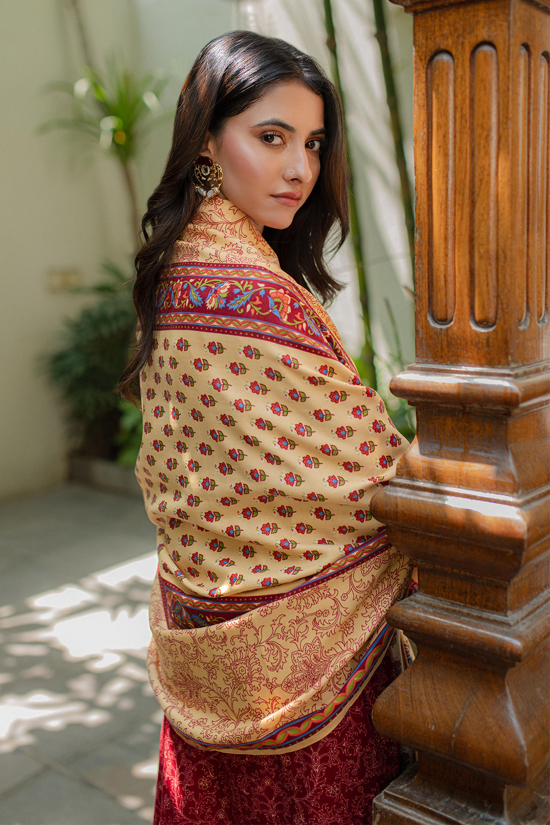 Zellbury | Unstitched 3 Piece Khaddar | Embroidered Shirt Shalwar Dupatta - 0309 - House Of Zarish